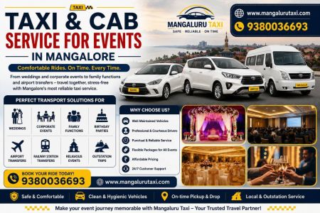 Taxi & Cab Service for Events in Mangalore-Mangaluru Taxi - Mangaluru Taxi